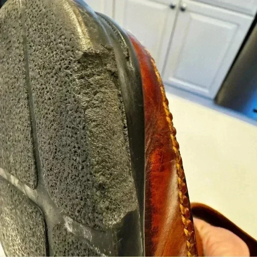 Cole Haan NikeAir Soles Mens Size 13 Brown Leather Slip On Loafers